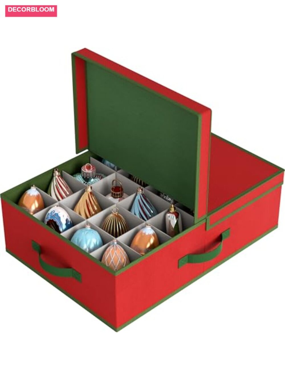 Christmas Ornament Storage Bin 24 Compartments for 6 Inch Tall Finials